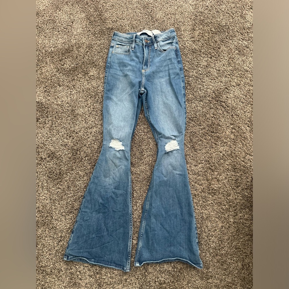 Hollister Blue Flare & Wide Leg Jeans